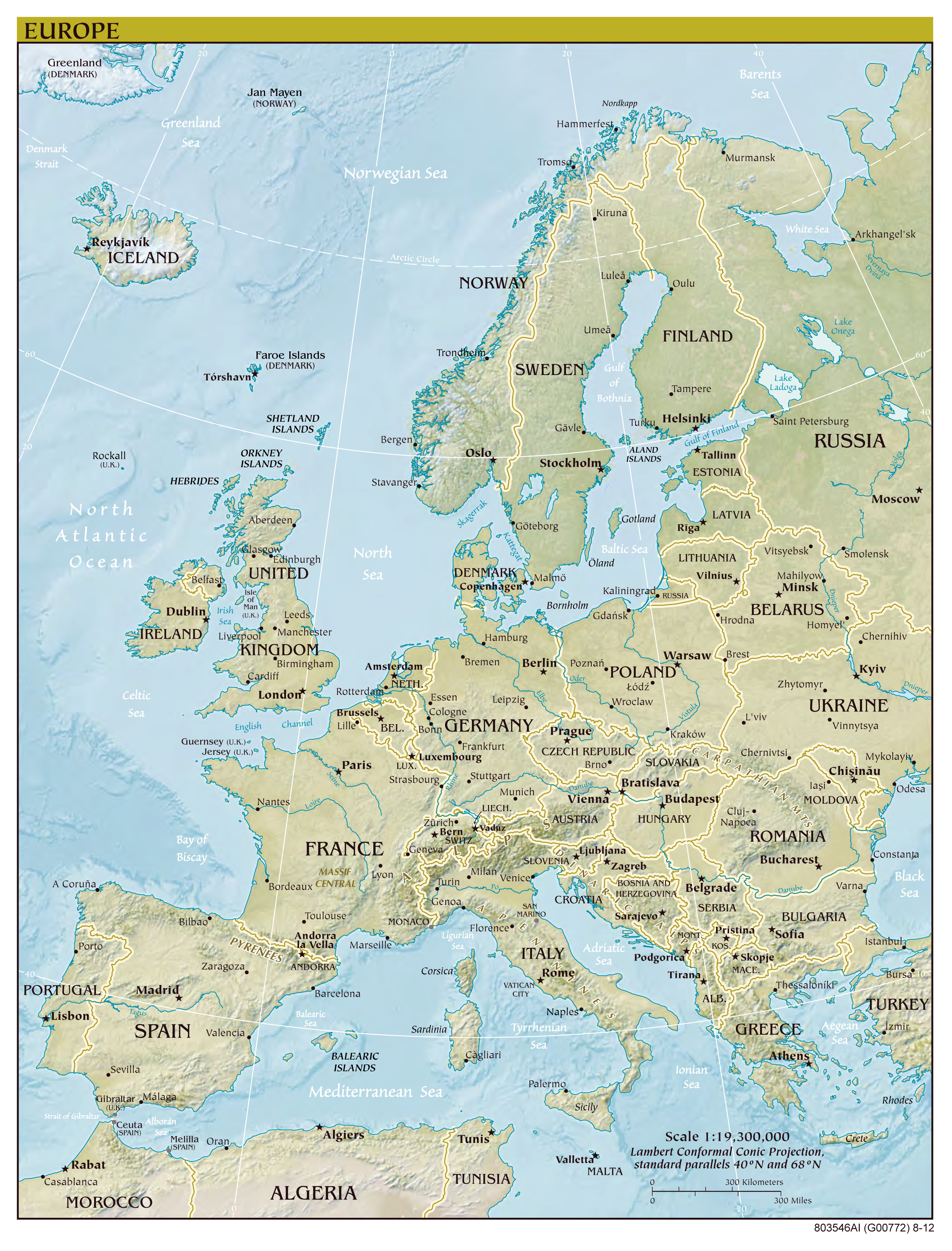 Maps Of Europe Map Of Europe In English Political Administrative 