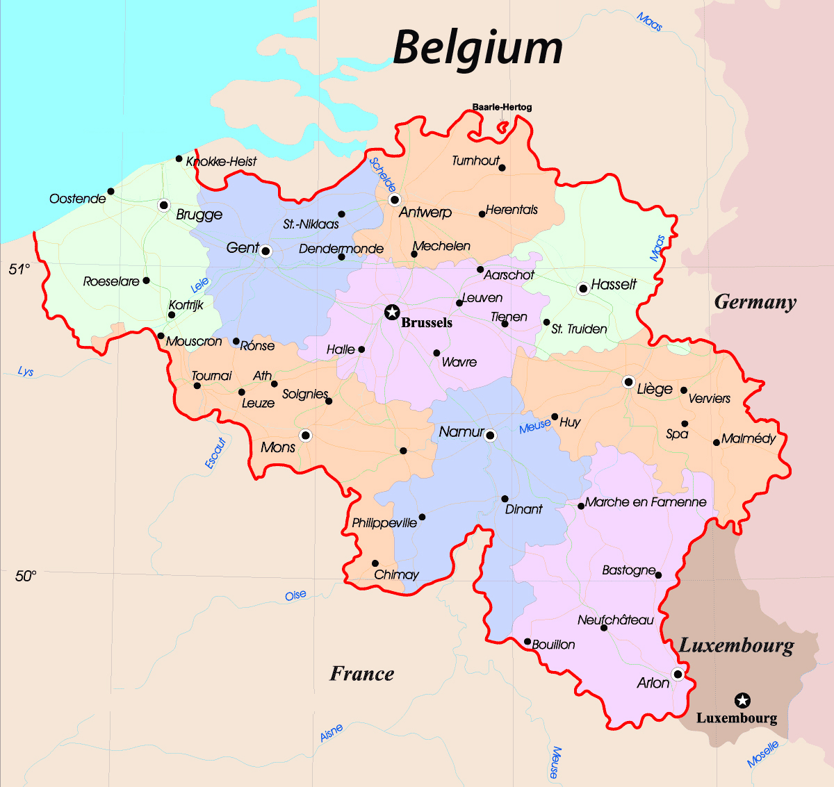 Belgique Carte Europe Belgium Map Cette Carte Montre La Carte De La Belgique