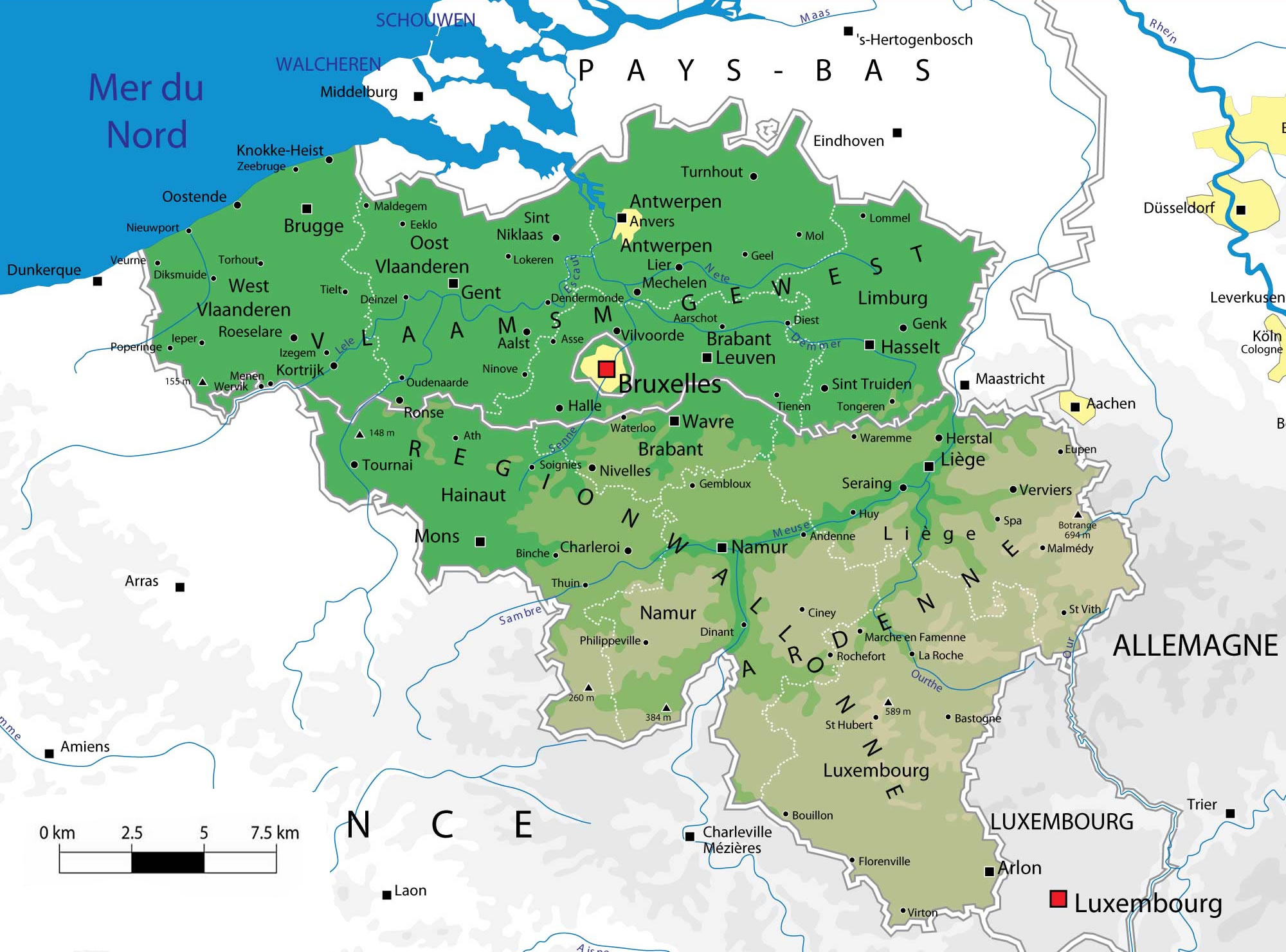 Maps Of Belgium Detailed Map Of Belgium In English Tourist Map Of Belgium Road Map Of