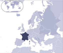 Location map of France.