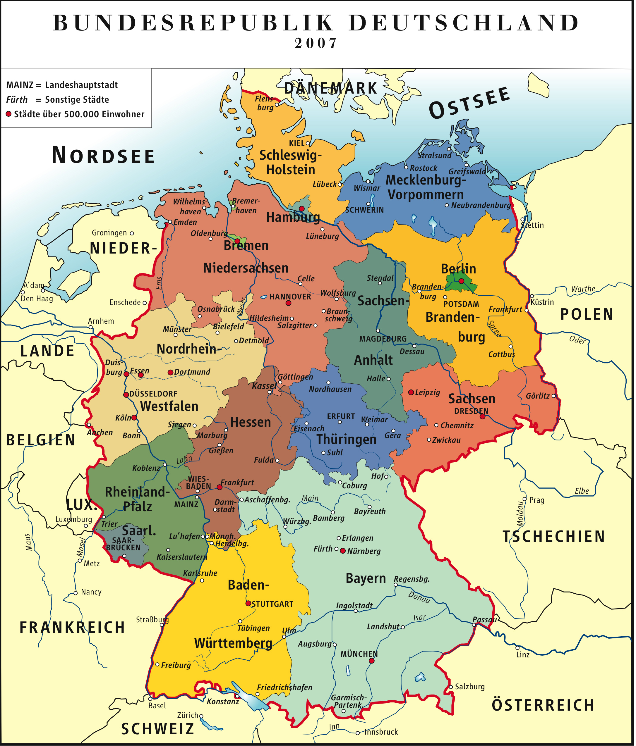 Maps of Germany | Detailed map of Germany in English | Tourist map of