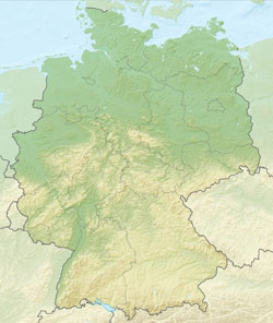 Relief map of Germany.