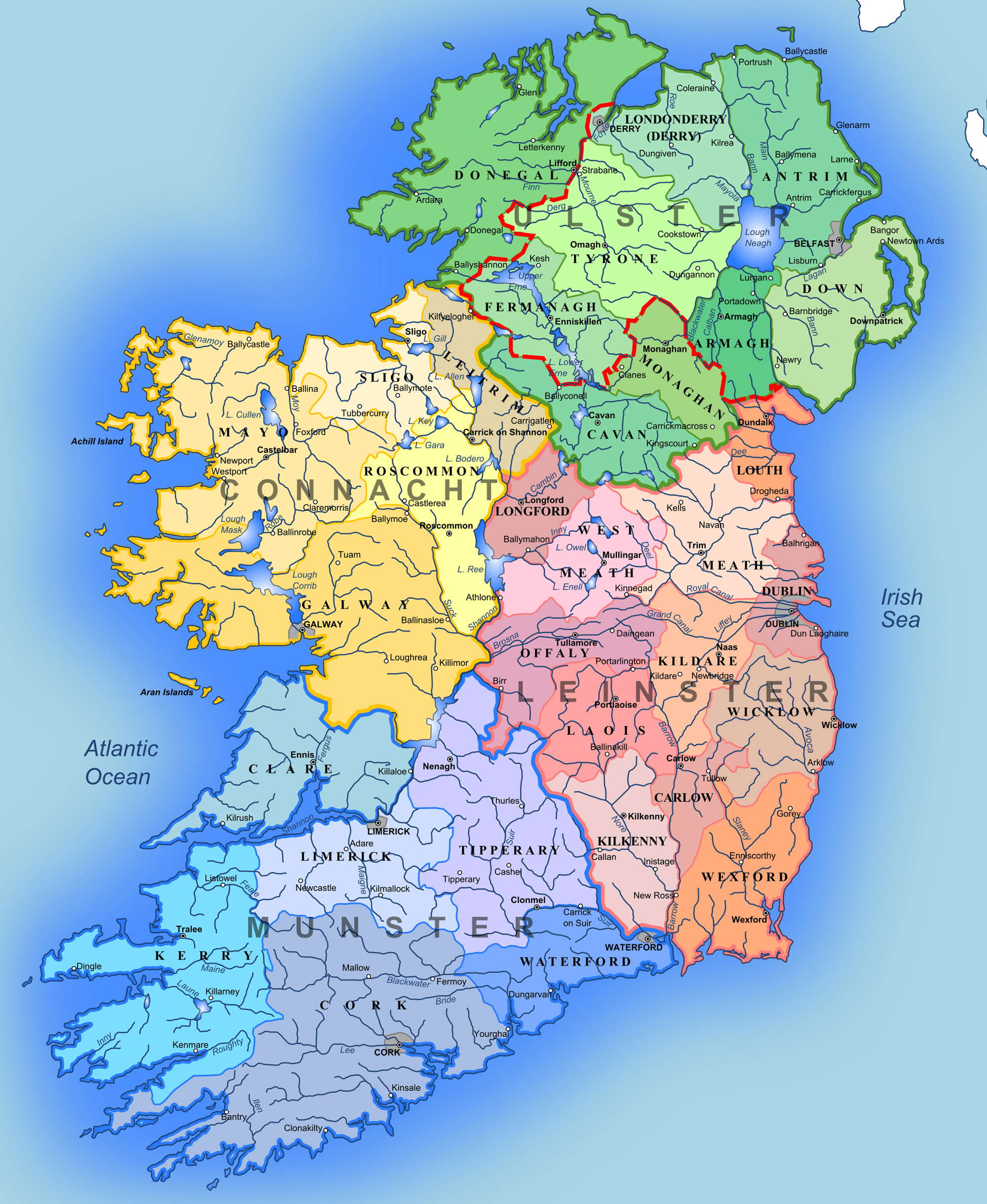 Maps Of Ireland Detailed Map Of Ireland In English Tourist Map Of Ireland Road Map Of