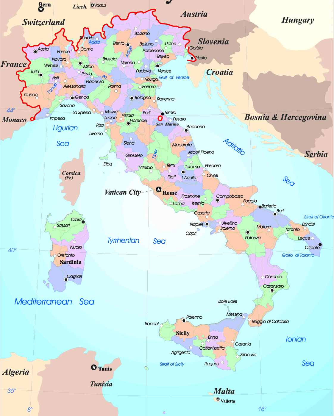 Maps of Italy | Detailed map of Italy in English | Tourist map of Italy