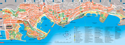 Large tourist map of Monaco.