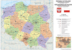 Large administrative map of Poland.