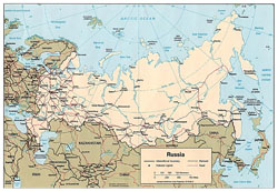Detailed political map of Russia.