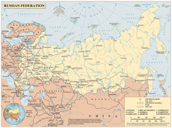 Large political map of Russia.