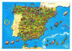 Tourist map of Spain.