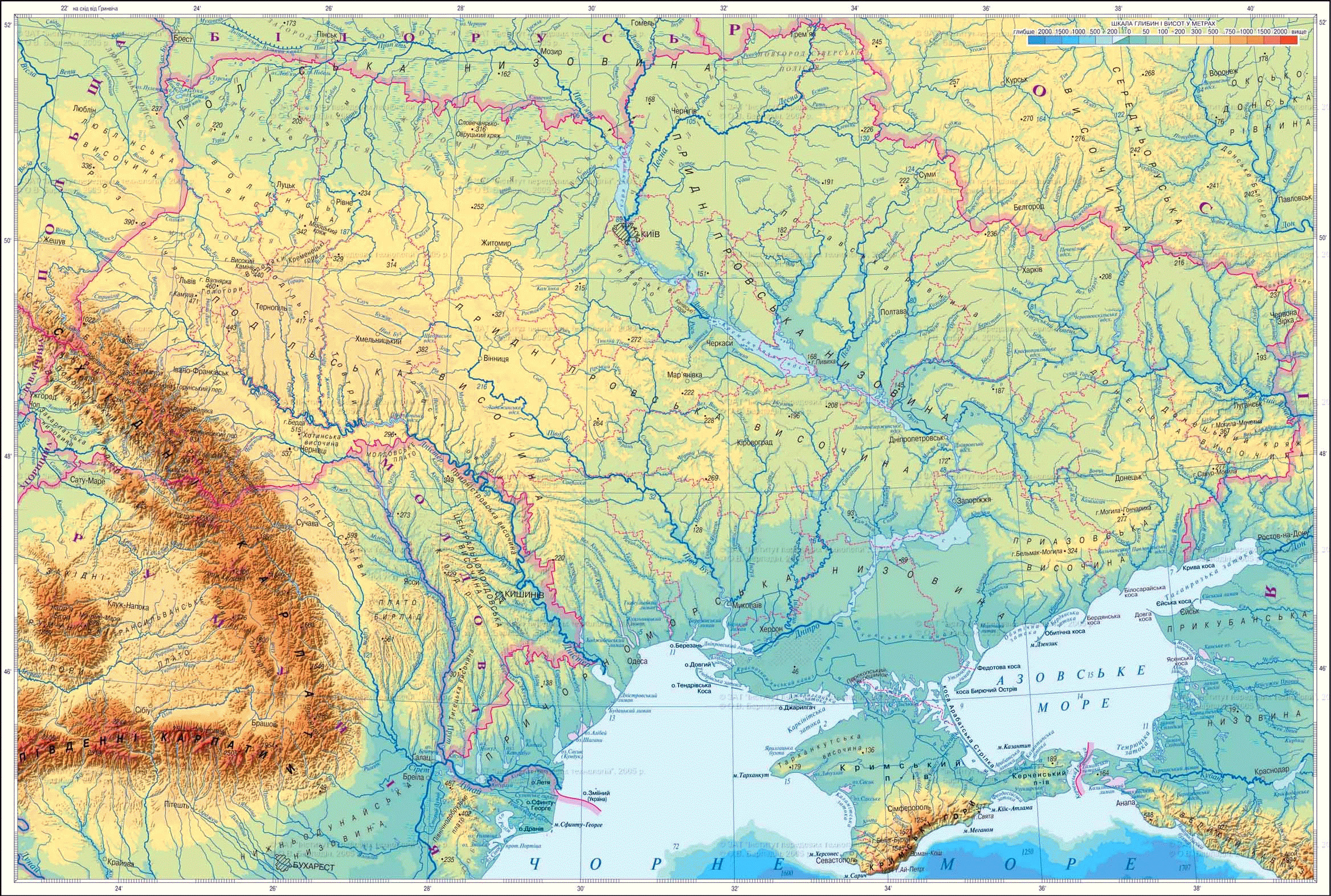 Map Of Ukraine Detailed Map Of Ukraine With Regions And Cities In 