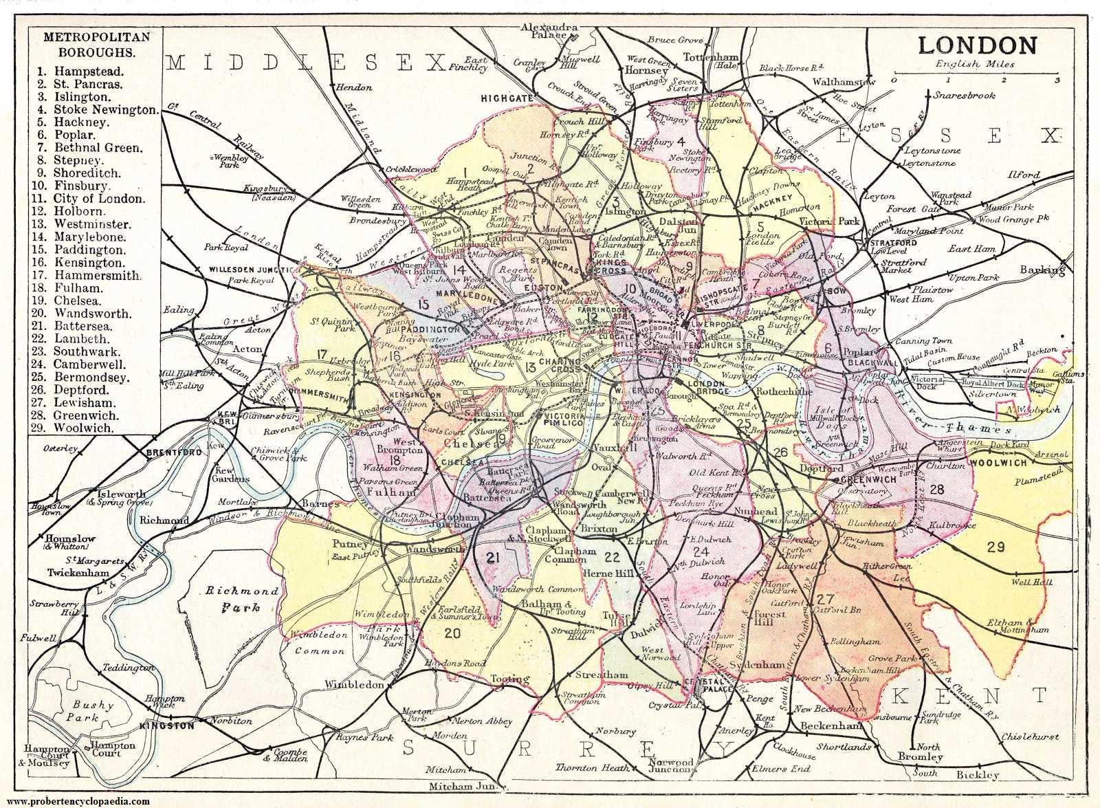 Maps Of London Detailed Map Of London In English Maps Of London 