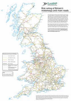 Road map of Great Britain.