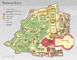 Detailed map of Vatican city.
