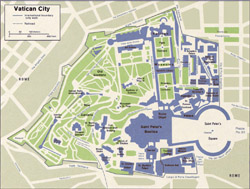 Map of Vatican city.