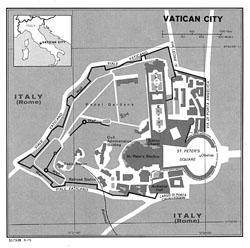 Political map of Vatican city.