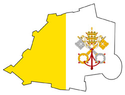 Vatican city flag map.