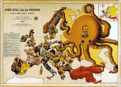 Large detailed a serio comic map of Europe - 1900.