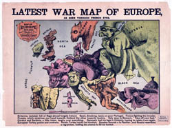 Large detailed Latest War map of Europe 1835 - 1875.